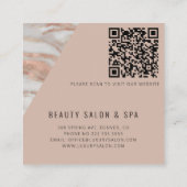QRコードバラ金ゴールド大理石エレガントプロフェッショナル スクエア名刺 (裏面)