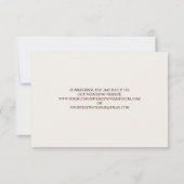 QRコードバーガンディーアネモーンアーチフローラ結婚式RSVP 出欠カード (裏面)