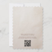 QRコードバーリーウェイブルーボーイベビーシャワー 招待状 (裏面)