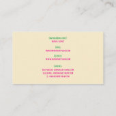 QRコードバー&ラウンジマルガリタビジネスカード 名刺 (裏面)