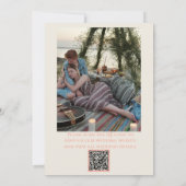 QRコードパカラフルステルお洒落写真結婚の 招待状 (裏面)