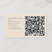 QRコードパステルビジネスカード芸術的 名刺 (裏面)