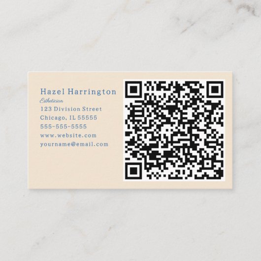 QRコードパステルビジネスカード芸術的 名刺 (裏面)