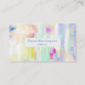 QRコードパステルビジネスカード芸術的 名刺 (正面)