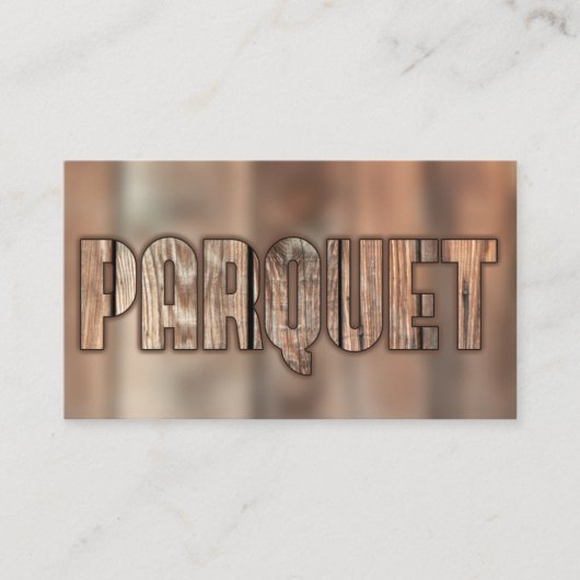 QRコードパーケットのフローリング素朴な木製スタイル 名刺 (正面)