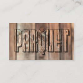 QRコードパーケットのフローリング素朴な木製スタイル 名刺