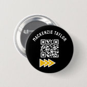 QRコードパーソナライズされたの作成 缶バッジ (正面&裏面)