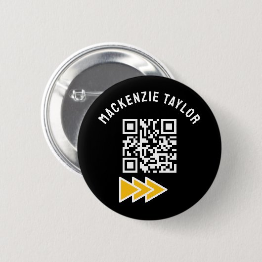 QRコードパーソナライズされたの作成 缶バッジ (正面&裏面)