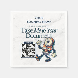 QRコードパーソナライズされた付き公証人マーケティング スタンダードカクテルナプキン