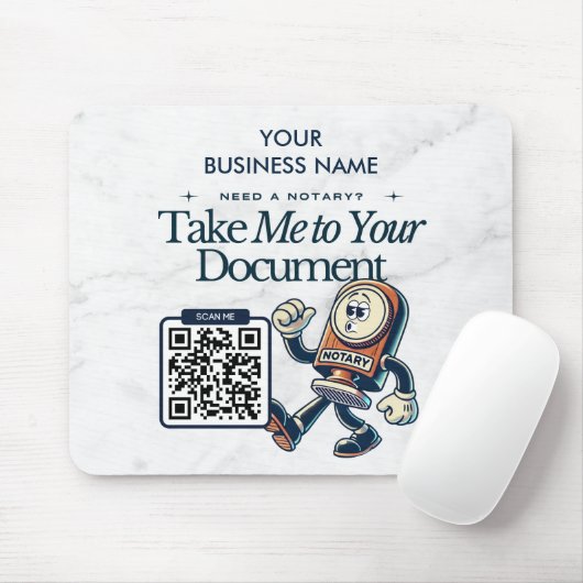 QRコードパーソナライズされた付き公証人マーケティング マウスパッド (マウス)