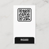 QRコードパーソナライズされた 名刺 (正面)
