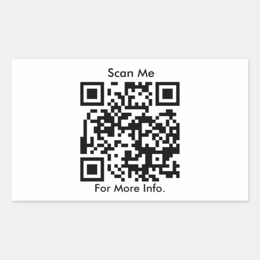 QRコードパーソナライズされた 長方形シール (正面)