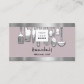 QRコードパーソナルシェフ料理レストラングレー 名刺 (正面)