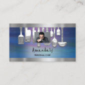 QRコードパーソナルシェフ料理レストランフォト 名刺 (正面)