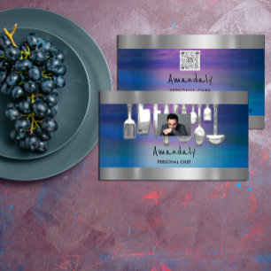 QRコードパーソナルシェフ料理レストランフォト 名刺