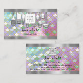 QRコードパーソナルシェフ料理レストラン人魚 名刺 (正面/裏面)