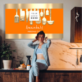 QRコードパーソナルシェフ料理RestaurantFoodOrange 名刺