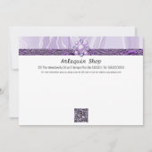 QRコードパープルシルク&フォイル事業 ノートカード (正面)