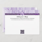 QRコードパープルシルク&フォイル事業 ノートカード (正面/裏面)