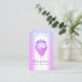 QRコードパープルストロベリーグリッタードリップ構成 名刺 (スタンド正面)