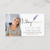 QRコードパープル&ホワイトミニマリスト公証人写真 名刺 (正面)