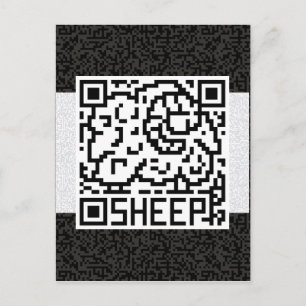 QRコードヒツジ ポストカード