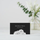 QRコードヒマワリ白黒イベントプランナー 名刺 (スタンド正面)