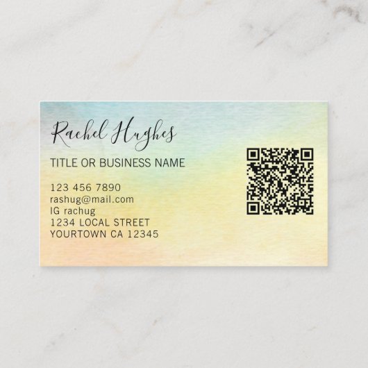 QRコードヒマワリ 名刺 (裏面)