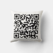 QRコードビジネスのミニマル企業のリスト クッション (裏面)
