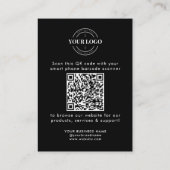 QRコードビジネスウェブサイトスキャンMeソーシャルメディアのロゴ 名刺 (裏面)