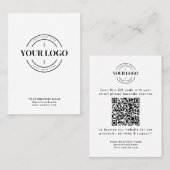 QRコードビジネスウェブサイトスキャンMeソーシャルメディアのロゴ 名刺 (正面/裏面)