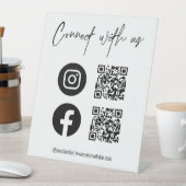 QRコードビジネスウェブサイトソーシャルメディアのスキャン 台座サイン (インサイチュ)