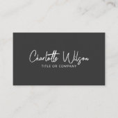 QRコードビジネスカスタムブラックモダンプロフェッショナル 名刺 (正面)