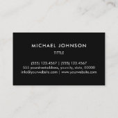 QRコードビジネスカスタムロゴ黒モダン 名刺 (裏面)