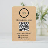 QRコードビジネスクラフト紙ソーシャルメディアエンクロサー エンクロージャーカード (スタンド正面)