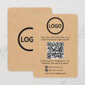 QRコードビジネスクラフト紙ソーシャルメディアエンクロサー エンクロージャーカード (正面/裏面)