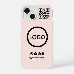 QRコードビジネスソーシャルメディア赤面iPhone 15 iPhone 15ケース