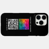 QRコードビジネスロゴのアップロード独自の作成 Case-Mate iPhoneケース (裏面 (横))