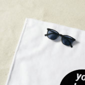 QRコードビジネスロゴのミニマルモダンリスト ビーチタオル (インサイチュ)