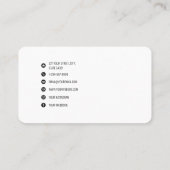 QRコードビジネスロゴのミニマルモダンリスト 名刺 (裏面)