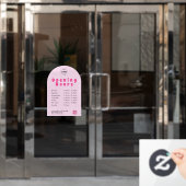 Qrコードビジネスロゴの営業時間時間ウィンドウ ウィンドウサイン (オフィスドア)