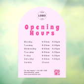 Qrコードビジネスロゴの営業時間時間ウィンドウ ウィンドウサイン (シート3)