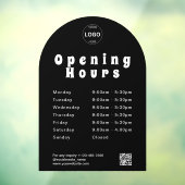 Qrコードビジネスロゴの営業時間時間ウィンドウ ウィンドウサイン (シート3)