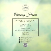 Qrコードビジネスロゴの営業時間時間 ウィンドウサイン (シート3)