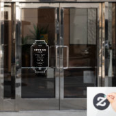 Qrコードビジネスロゴの営業時間時間 ウィンドウサイン (オフィスドア)