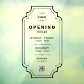 Qrコードビジネスロゴの営業時間時間 ウィンドウサイン (シート3)