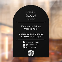 Qrコードビジネスロゴの営業時間時間