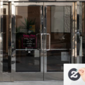 Qrコードビジネスロゴの営業時間時間 ウィンドウサイン (オフィスドア)