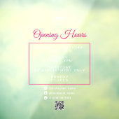 Qrコードビジネスロゴの営業時間時間 ウィンドウサイン (シート3)