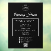 Qrコードビジネスロゴの営業時間時間 ウィンドウサイン (シート3)